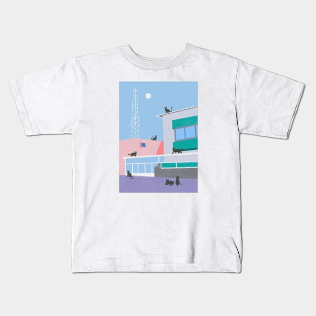 Cats Kids T-Shirt by Hopola